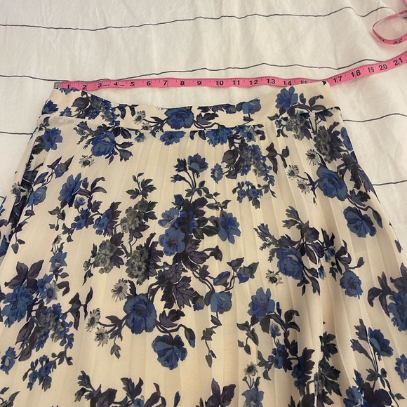 Sezane Blue Floral Midi Skirt Size EU 44 - Picture 8 of 10